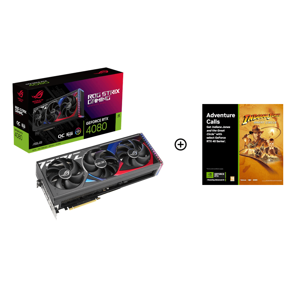 Asus GeForce RTX 4080 Strix Gaming OC 16GB GDDR6X PCI-Express Graphics Card