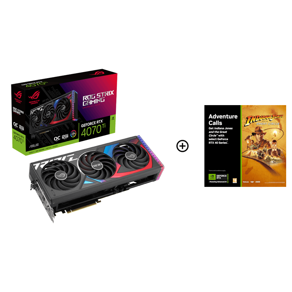 Asus - Asus GeForce RTX 4070Ti ROG Strix Gaming OC 12GB GDDR6X PCI-Express Graphics Card