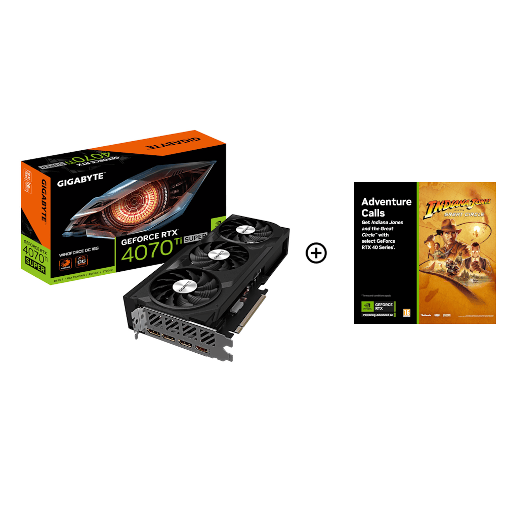 Gigabyte GeForce RTX 4070 Ti SUPER WindForce OC 16GB GDDR6X PCI-Express Graphics