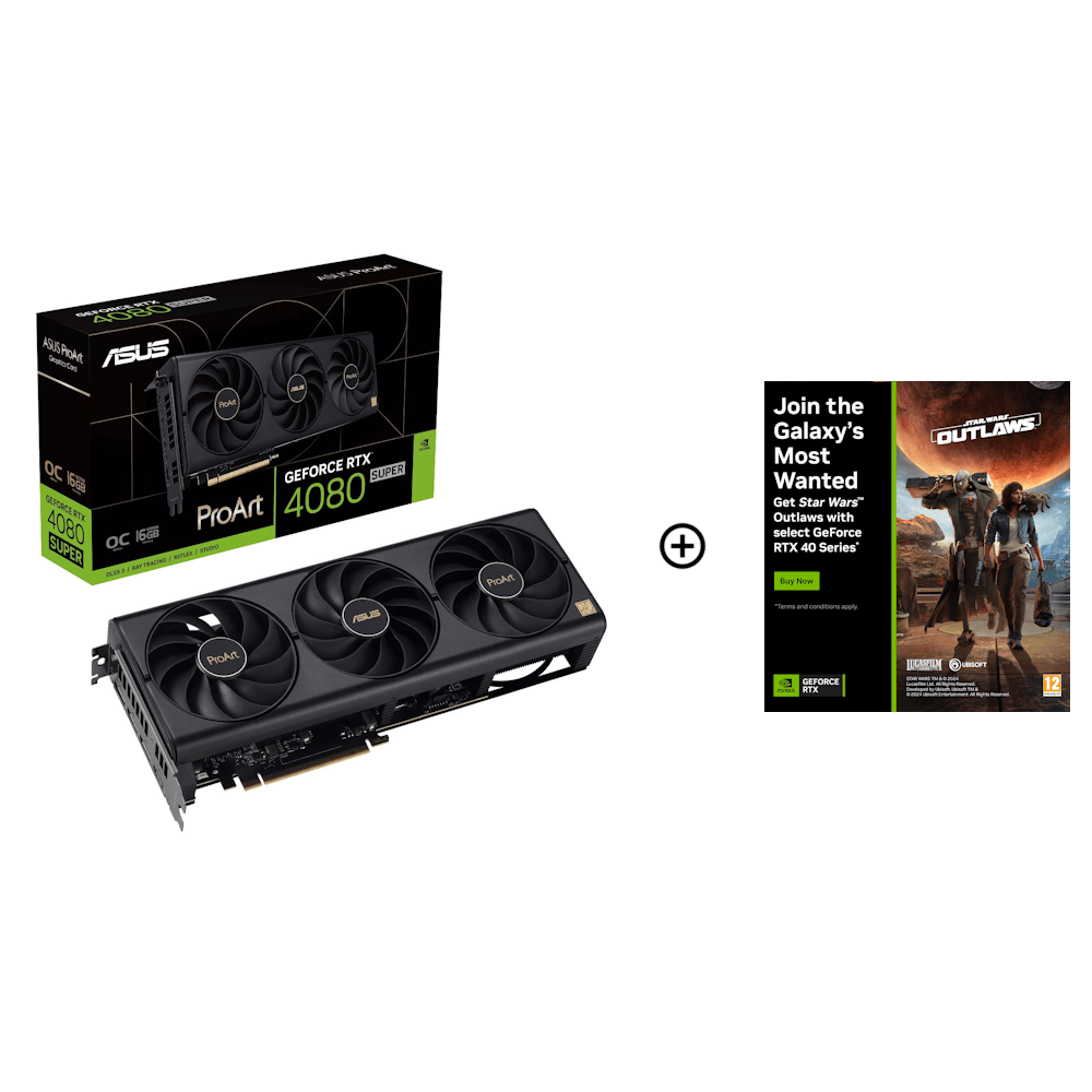 Asus GeForce RTX 4080 SUPER ProArt OC 16GB GDDR6X PCI-Express Graphics Card