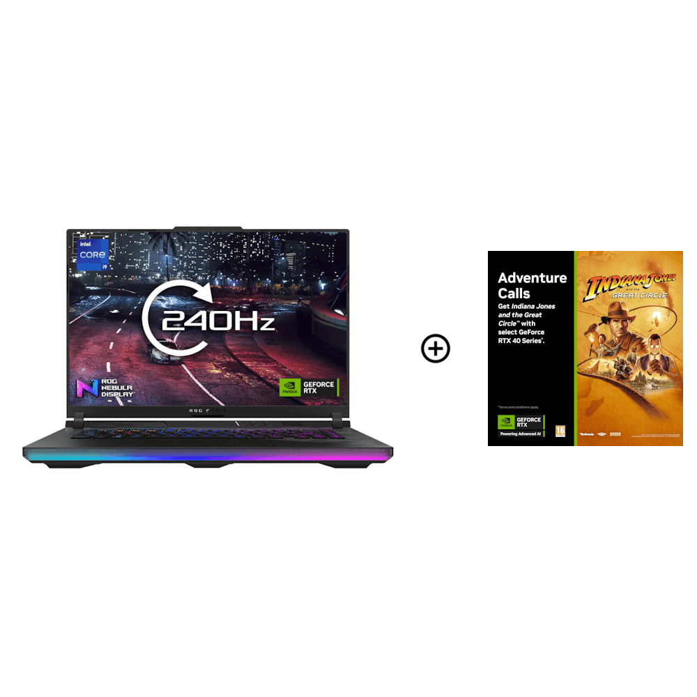 ASUS ROG Strix SCAR 16 NVIDIA RTX 4080 32GB 16.0 ROG Nebula Display WQXGA 240Hz Intel i9-14900HX Gaming Laptop