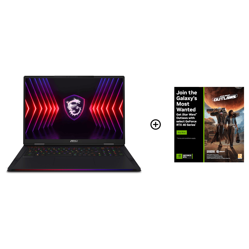 MSI Raider 18 HX NVIDIA RTX 4090 64GB 18 UHD+ MiniLED 120Hz Intel i9-14900HX Gaming Laptop