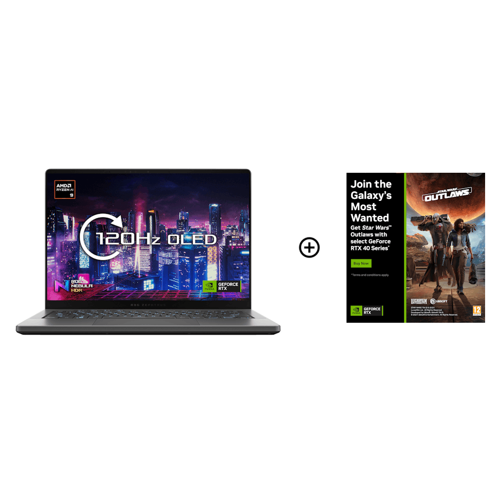 ASUS ROG Zephyrus G14 NVIDIA RTX 4070 32GB 14.0  OLED WQXGA+ 120Hz AMD R9-8945HS Gaming Laptop