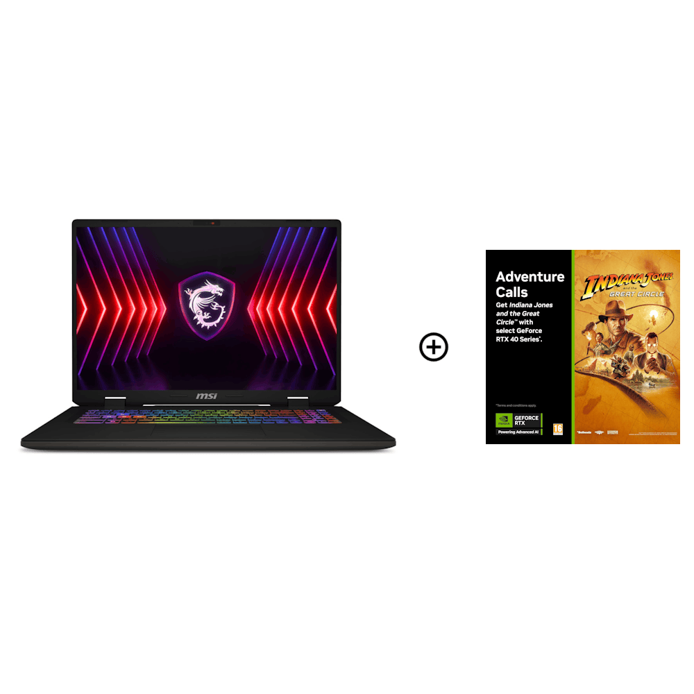 MSI Sword 16 HX NVIDIA RTX 4070 16GB 16 QHD+ 240Hz Intel i7-14700HX Gaming Laptop