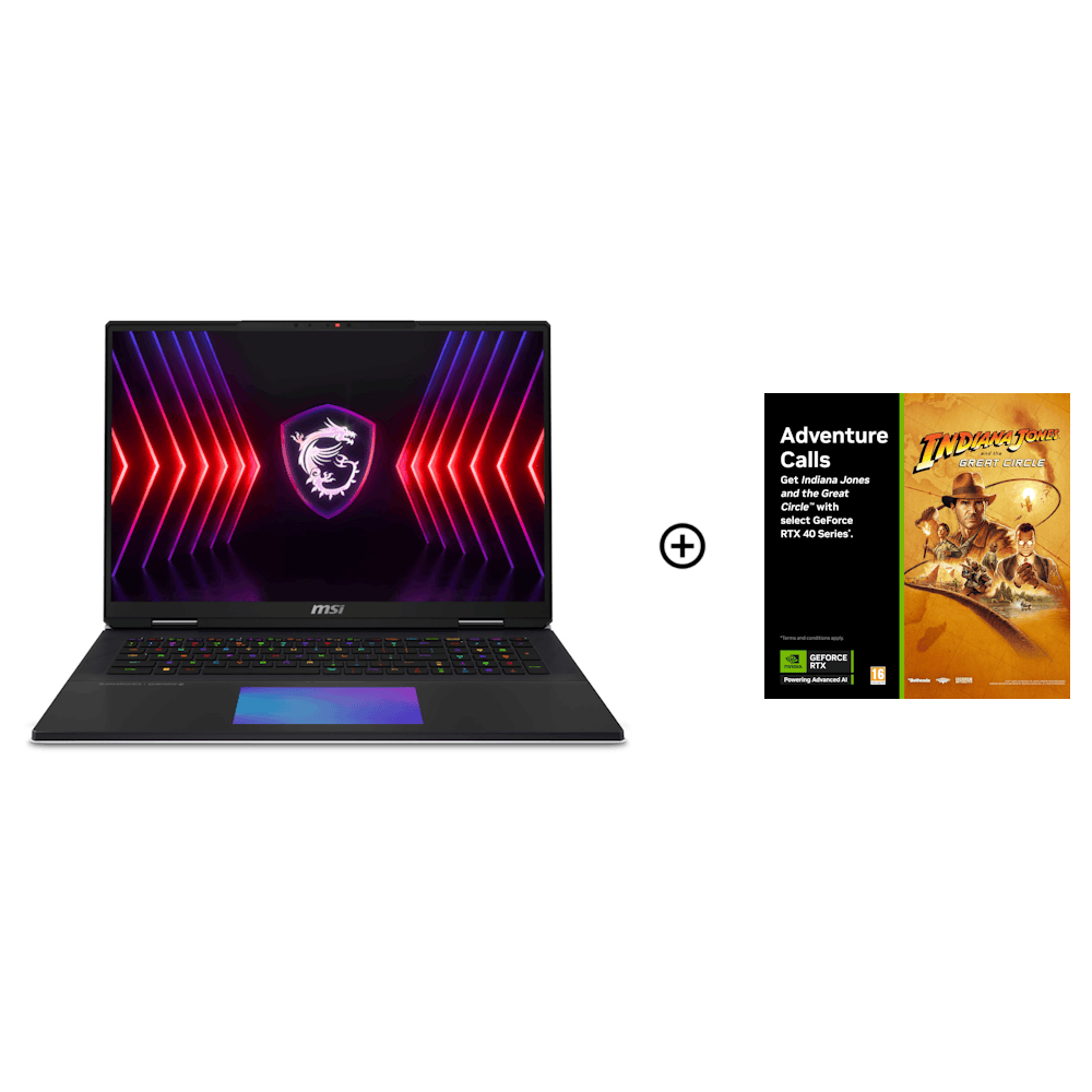 MSI Titan 18 HX NVIDIA RTX 4090 32GB 18 UHD+ MiniLED 120Hz Intel i9-14900HX Gaming Laptop