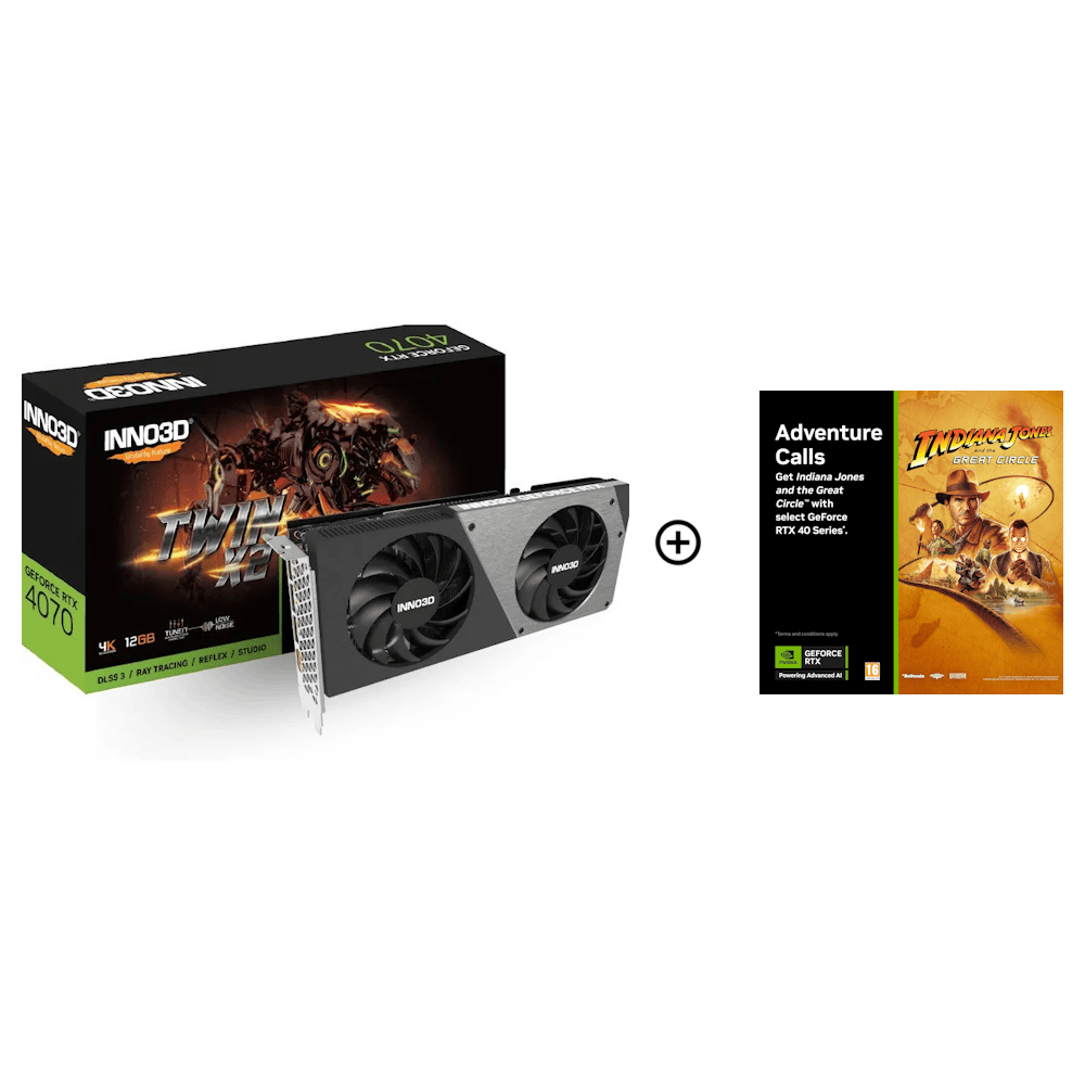 Inno3D GeForce RTX 4070 SUPER Twin X2 12GB GDDR6X PCI-Express Graphics Card