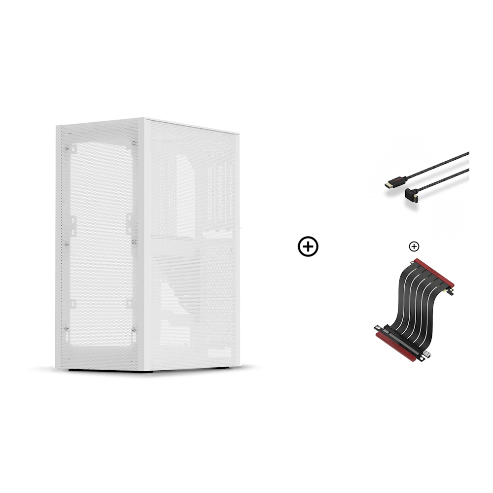 Ssupd Meshlicious Mini ITX Case - Full Mesh - White - PCIE 3.0