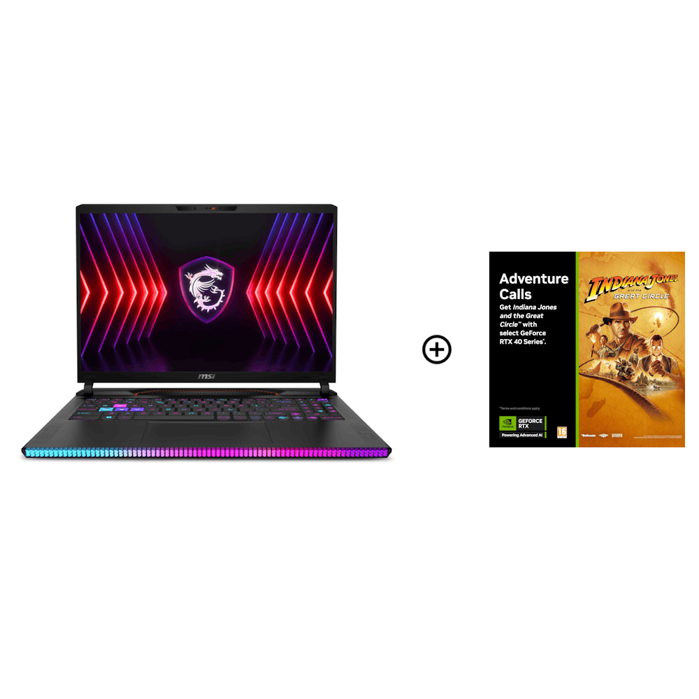 MSI Raider GE78 HX NVIDIA RTX 4080 32GB 17 QHD+ 240Hz Intel i9-14900HX Gaming Laptop