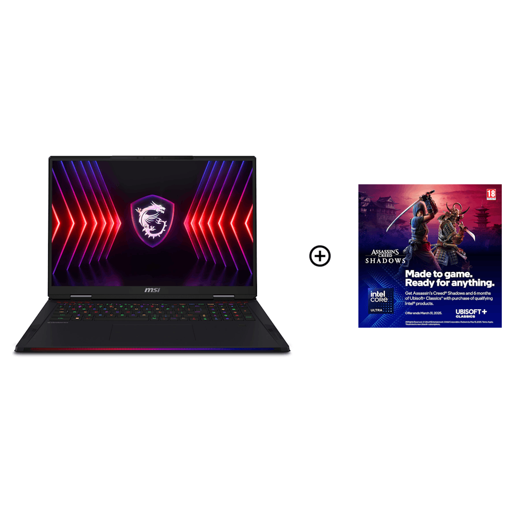 MSI Raider 18 HX NVIDIA RTX 4080 32GB 18 UHD+ MiniLED 120Hz Intel i9-14900HX Gaming Laptop