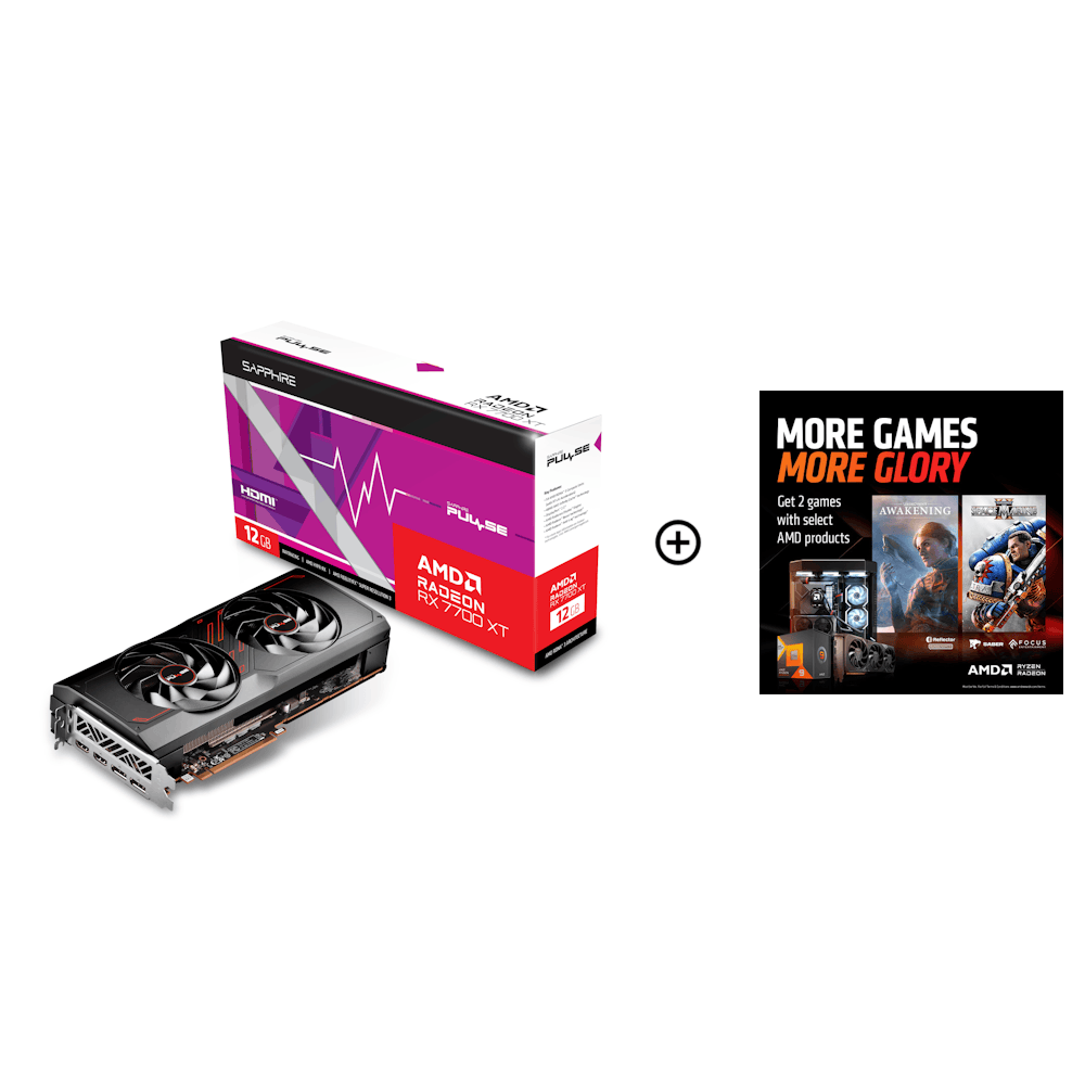 SAPPHIRE PULSE AMD Radeon™ RX 7700 XT Gaming Graphics Card with 12GB GDDR6, AMD RDNA™ 3 architecture