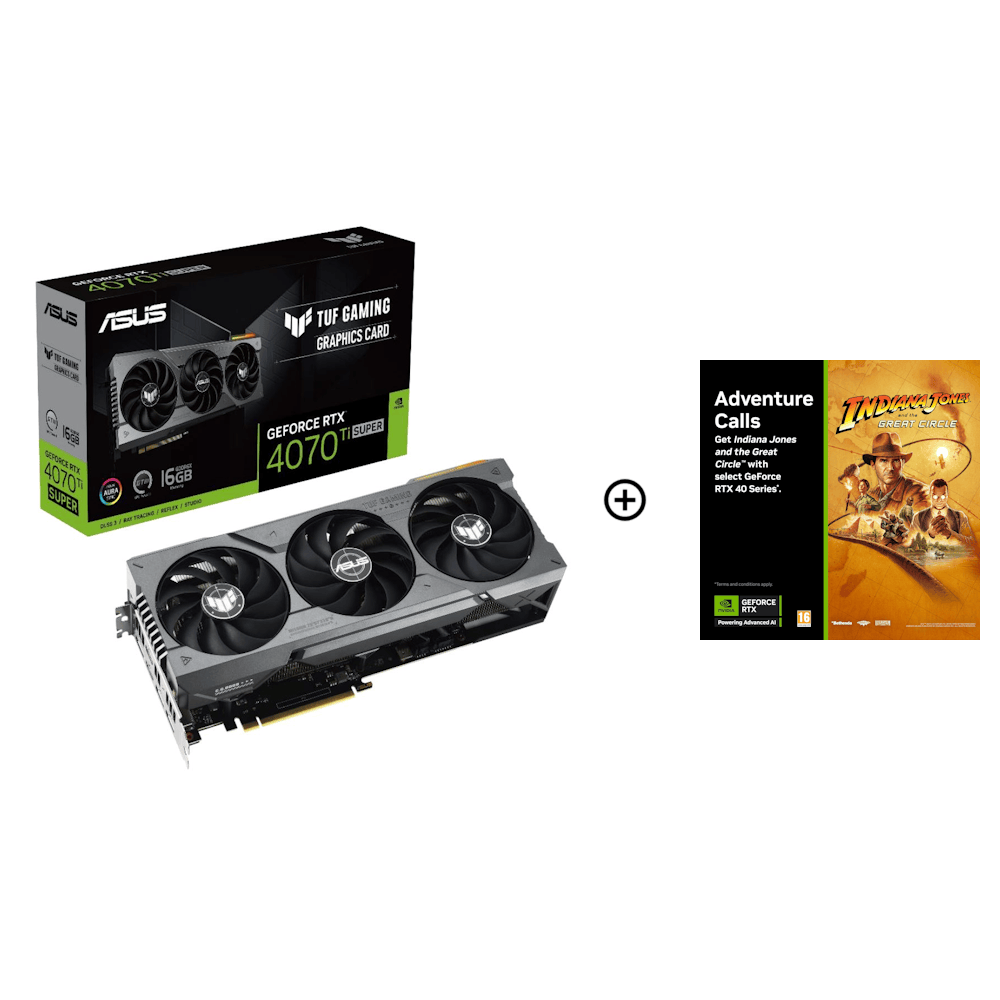 Asus GeForce RTX 4070 Ti SUPER TUF 16GB GDDR6X PCI-Express Graphics Card