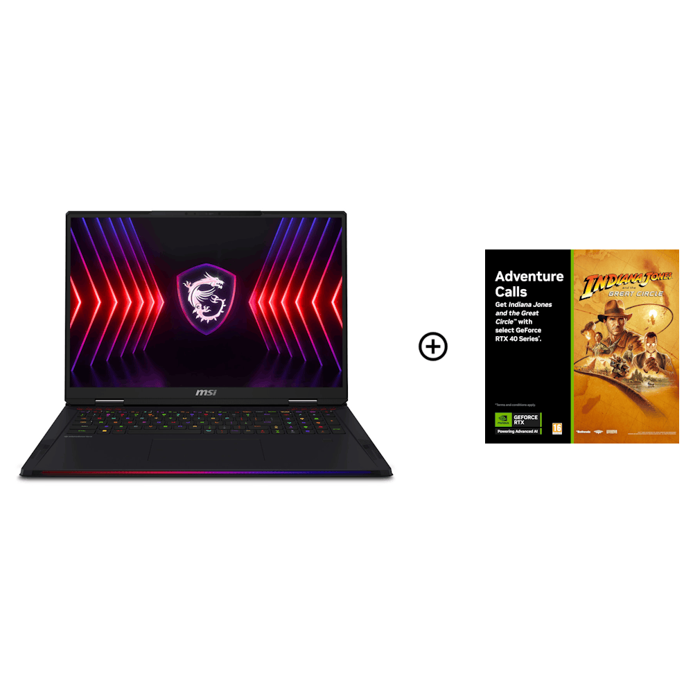 MSI Raider 18 HX NVIDIA RTX 4090 32GB 18 UHD+ MiniLED 120Hz Intel i9-14900HX Gaming Laptop