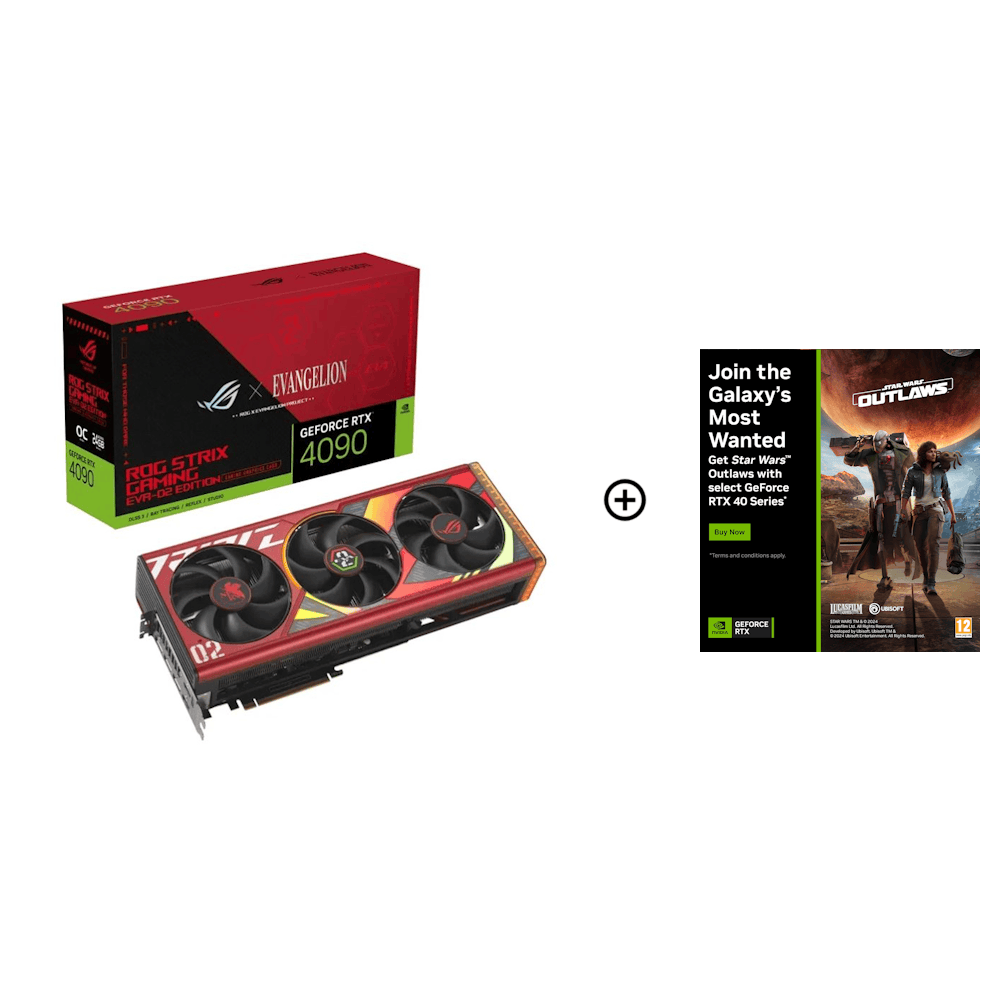 Asus GeForce RTX 4090 ROG Strix OC EVA-02 Edition 24GB GDDR6X PCI-Express Graphics Card