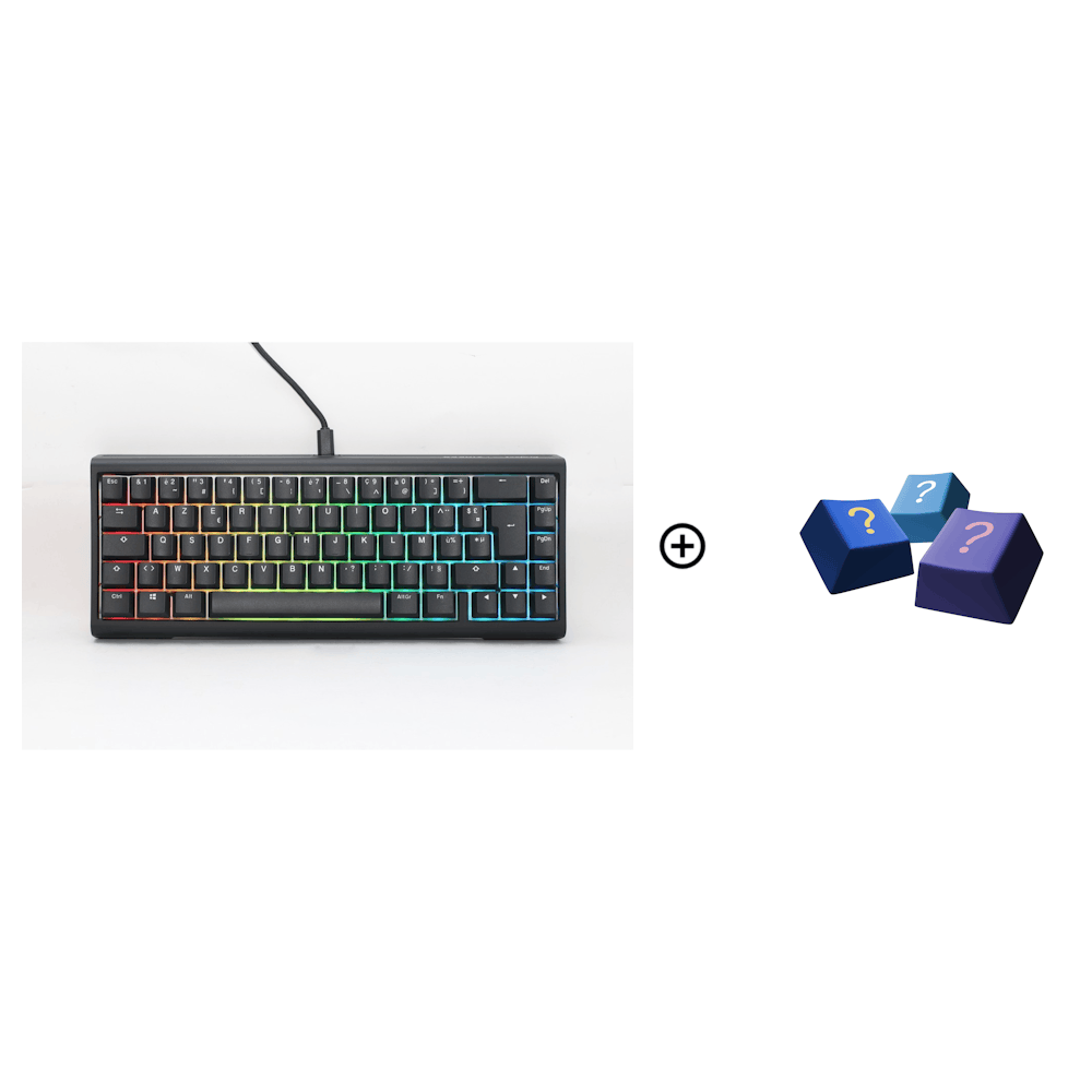 Ducky ProjectD Tinker 65 Mechanical Gaming Customisable Keyboard Cherry MX Blue - Black