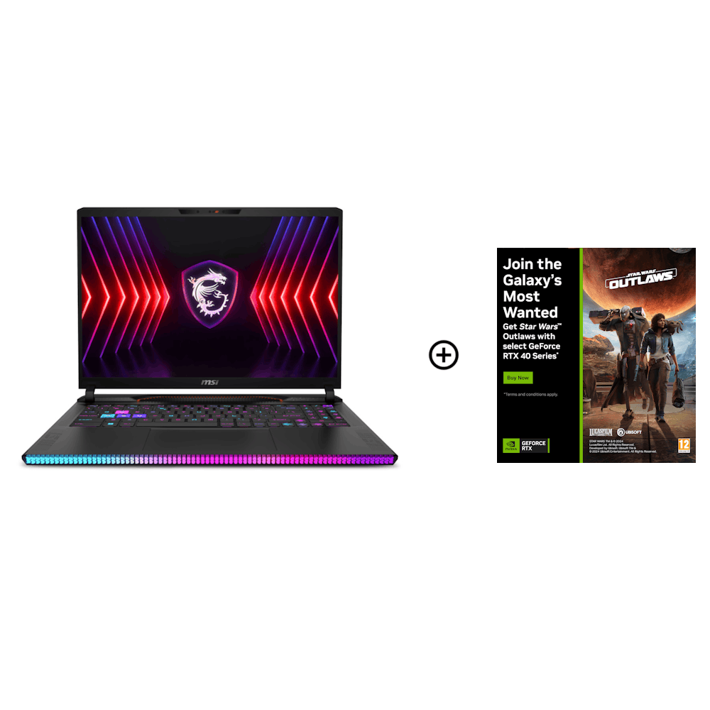 MSI Raider GE78 HX NVIDIA RTX 4070 32GB 17 QHD+ 240Hz Intel i9-14900HX Gaming Laptop