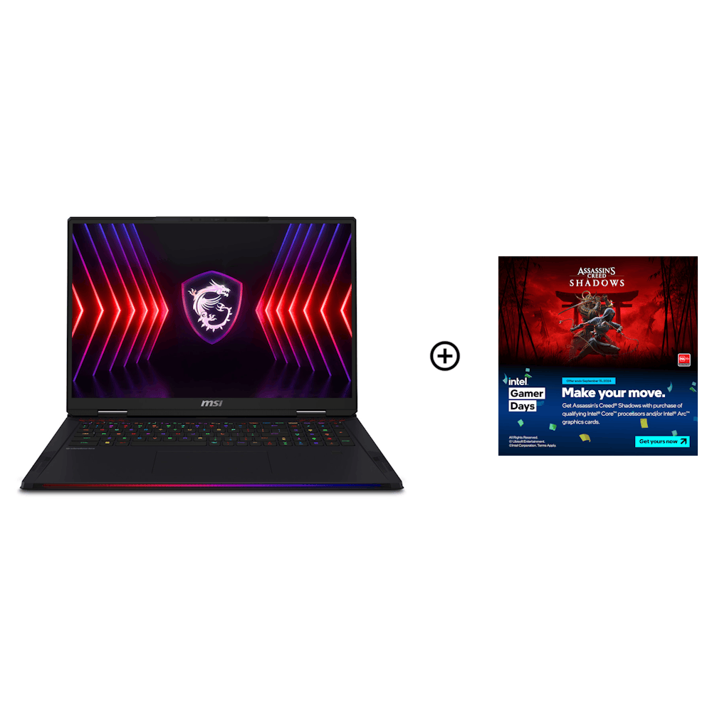 MSI - MSI Raider 18 HX NVIDIA RTX 4070 32GB 18 UHD+ MiniLED 120Hz Intel i9-14900HX Gaming Laptop