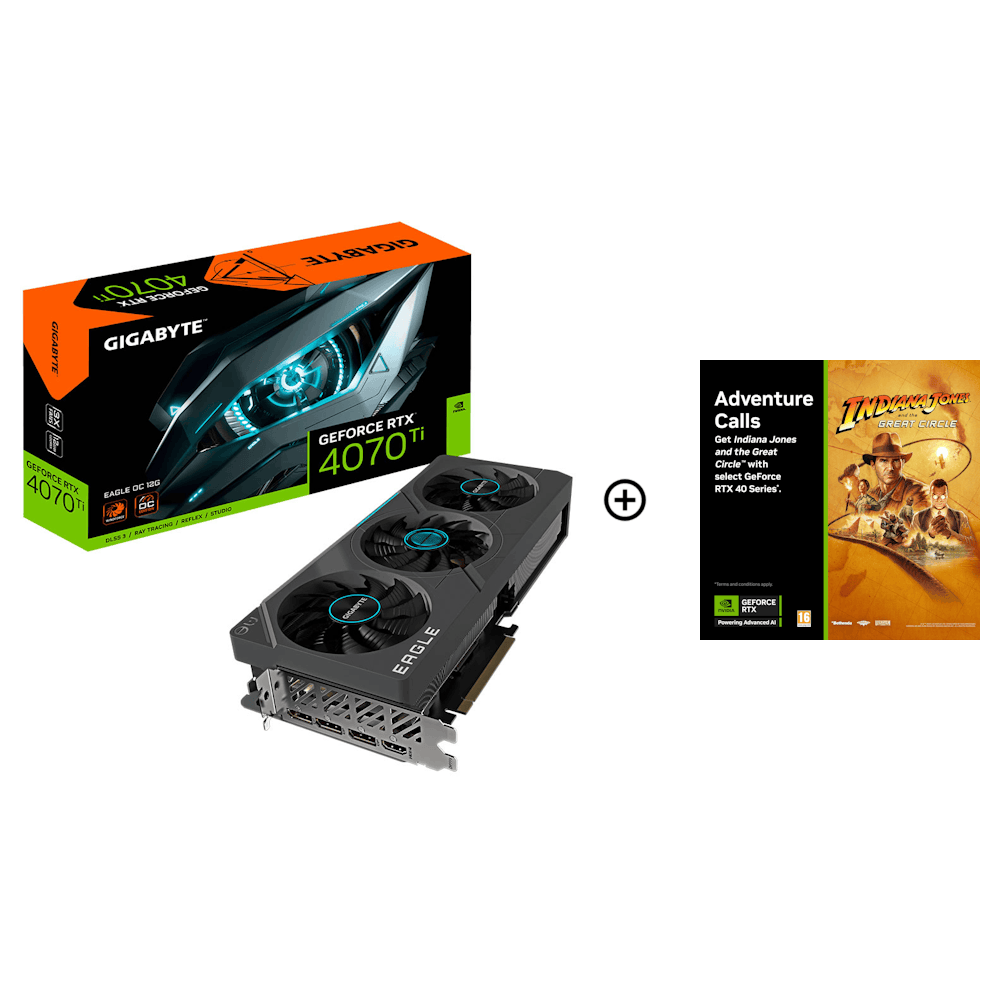 Gigabyte - Gigabyte GeForce RTX 4070Ti Eagle OC 12GB GDDR6X PCI-Express Graphics Card