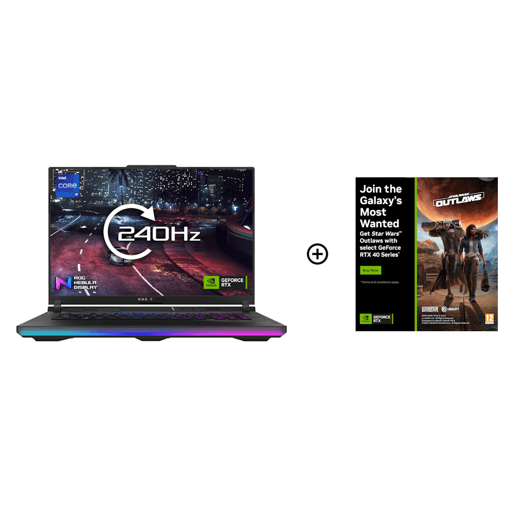 ASUS ROG Strix SCAR 16 NVIDIA RTX 4080 32GB 16.0 ROG Nebula Display WQXGA 240Hz Intel i9-14900HX Gaming Laptop