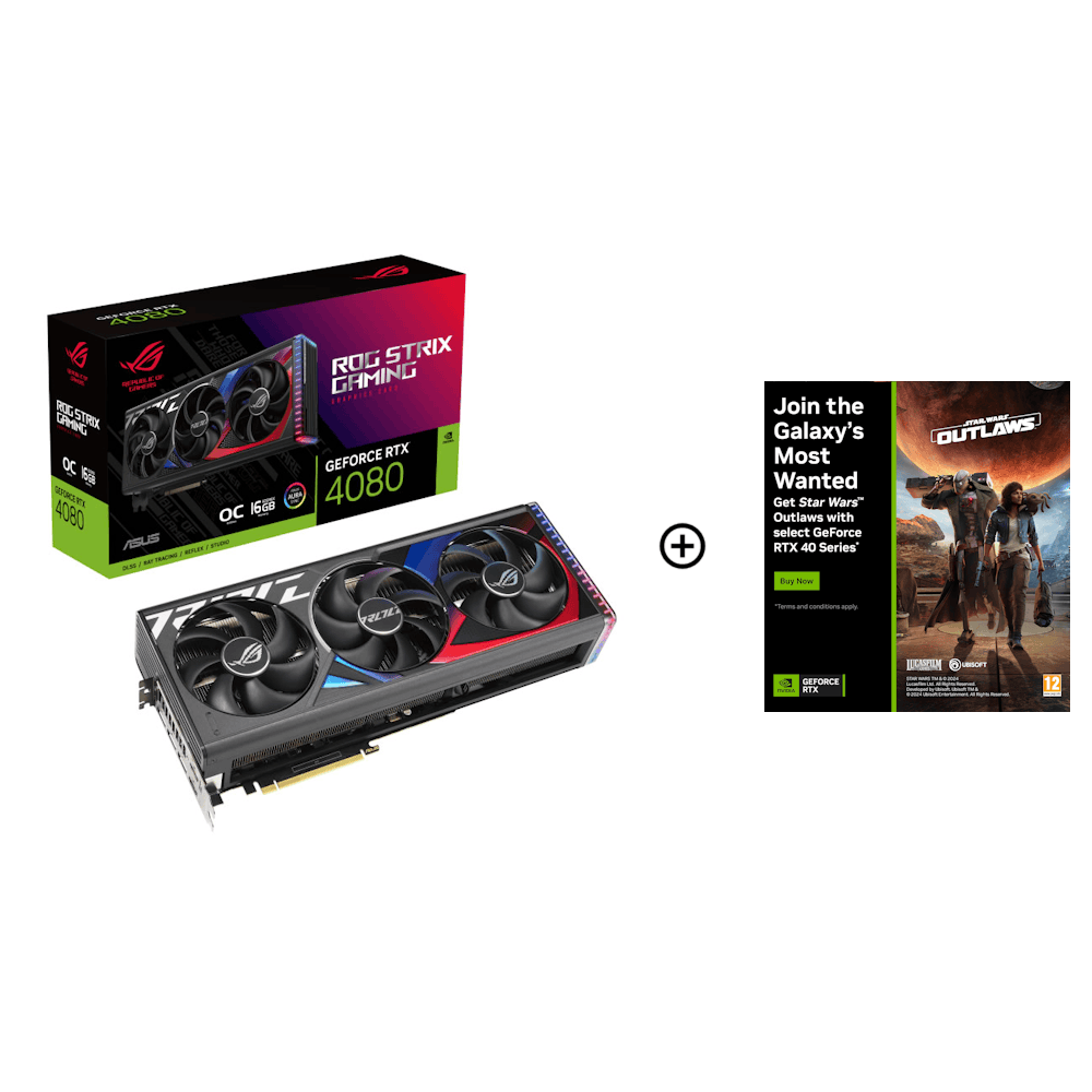 Asus GeForce RTX 4080 Strix Gaming OC 16GB GDDR6X PCI-Express Graphics Card