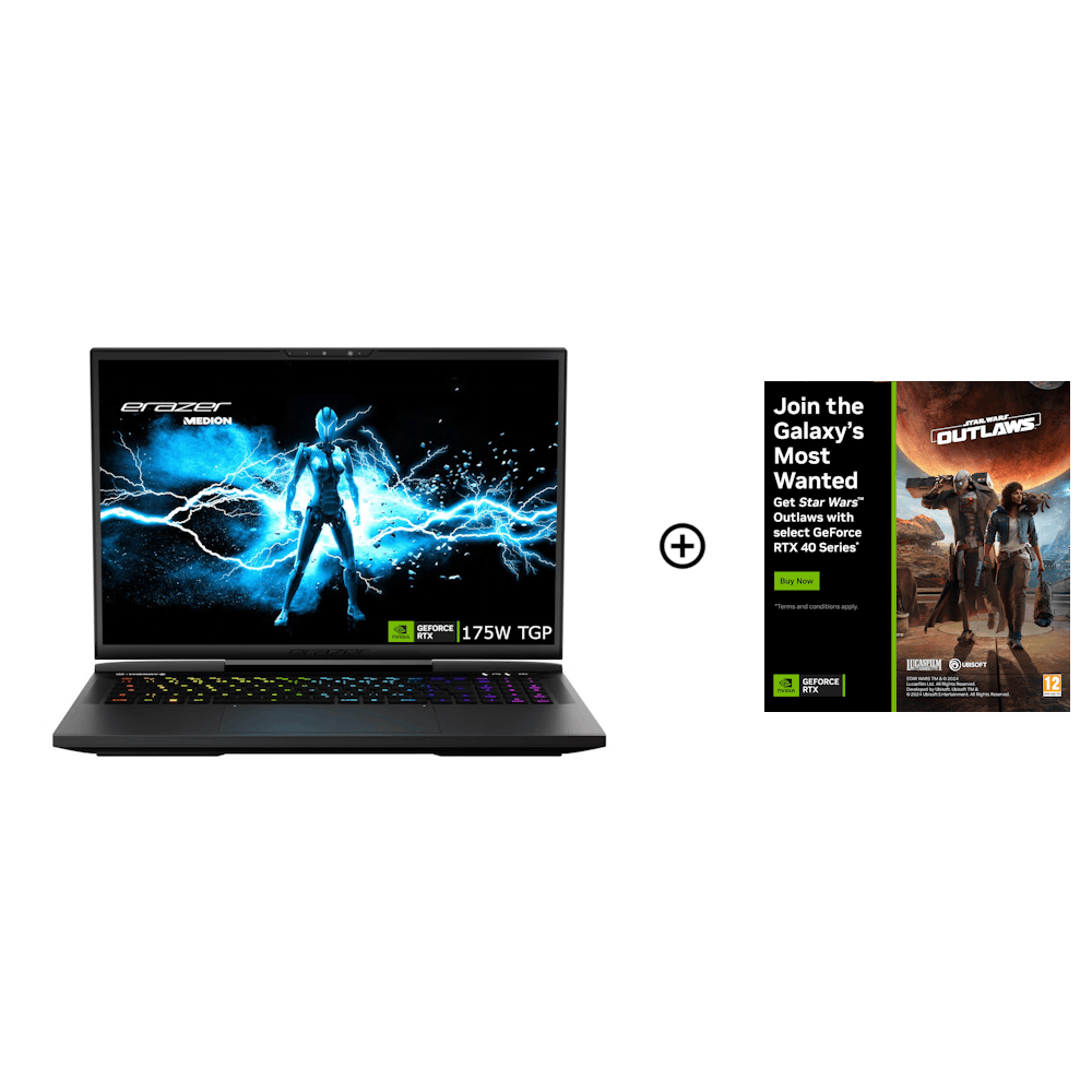 Medion - Medion Erazer Beast X40 NVIDIA RTX 4090, 32GB, 17.3" 240Hz QHD+, Intel i9-13900HX Gaming Laptop