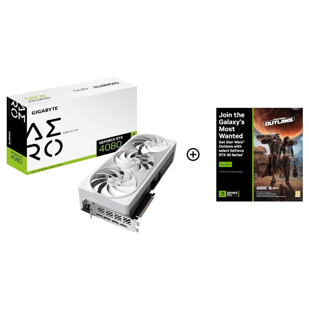 Gigabyte GeForce RTX 4080 Aero OC 16GB GDDR6X PCI-Express Graphics Card