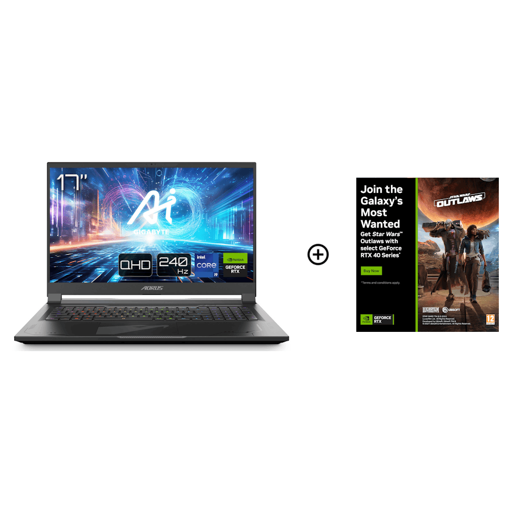 Gigabyte AORUS 17X NVIDIA RTX 4090 32GB 17.3 QHD 240Hz Intel i9-14900HX Gaming Laptop