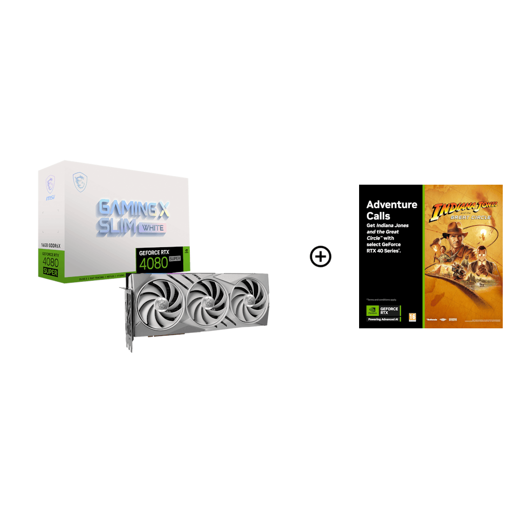 MSI - MSI GeForce RTX 4080 SUPER Gaming X Slim White 16GB GDDR6X PCI-Express Graphics