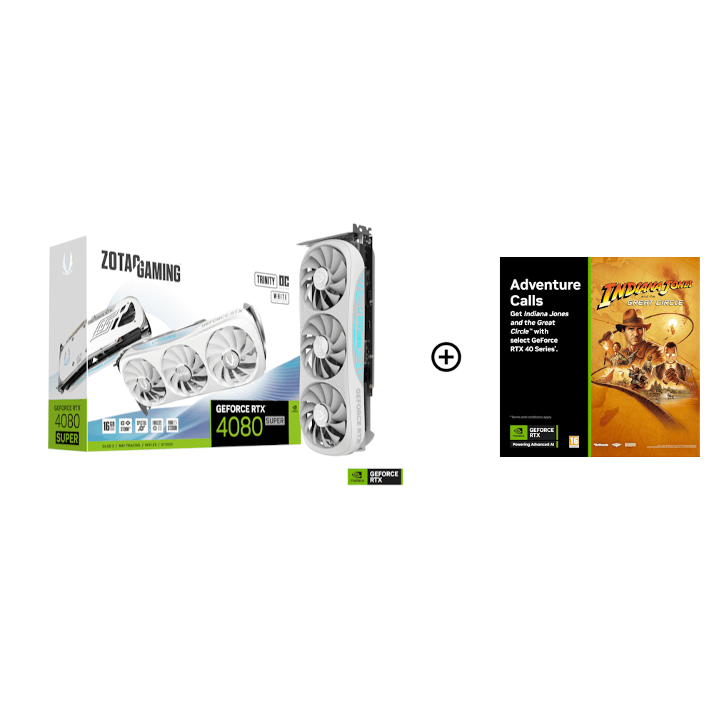 Zotac GeForce RTX 4080 Super Trinity OC White 16Gb Graphics Card