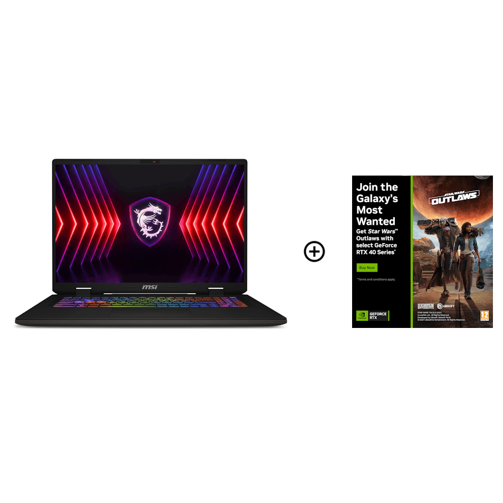 MSI Sword 16 HX NVIDIA RTX 4070 16GB 16 QHD+ 240Hz Intel i7-14700HX Gaming Laptop