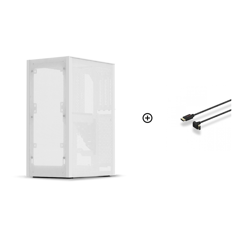 Ssupd Meshlicious Mini ITX Case - Full Mesh - White - PCIE 3.0 **With PCI-E 4.0 Cable**