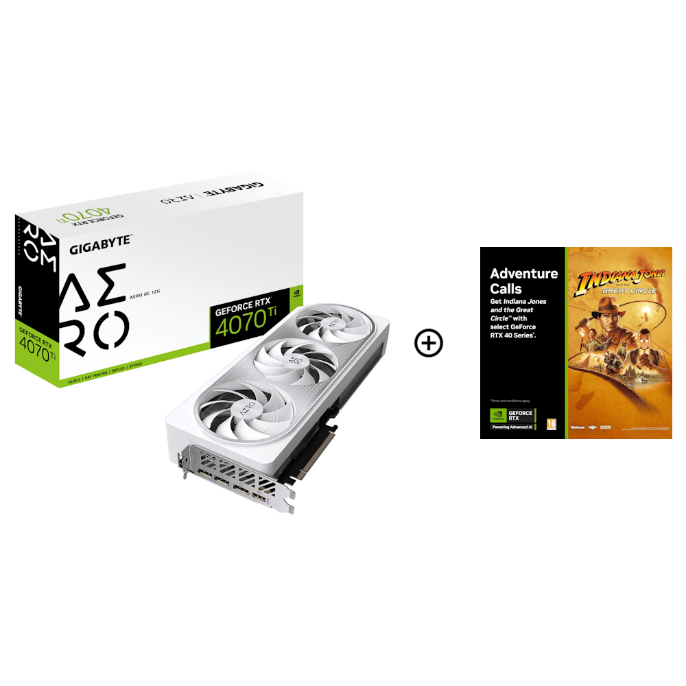 Gigabyte - Gigabyte GeForce RTX 4070Ti Aero OC 12GB GDDR6X PCI-Express Graphics Card