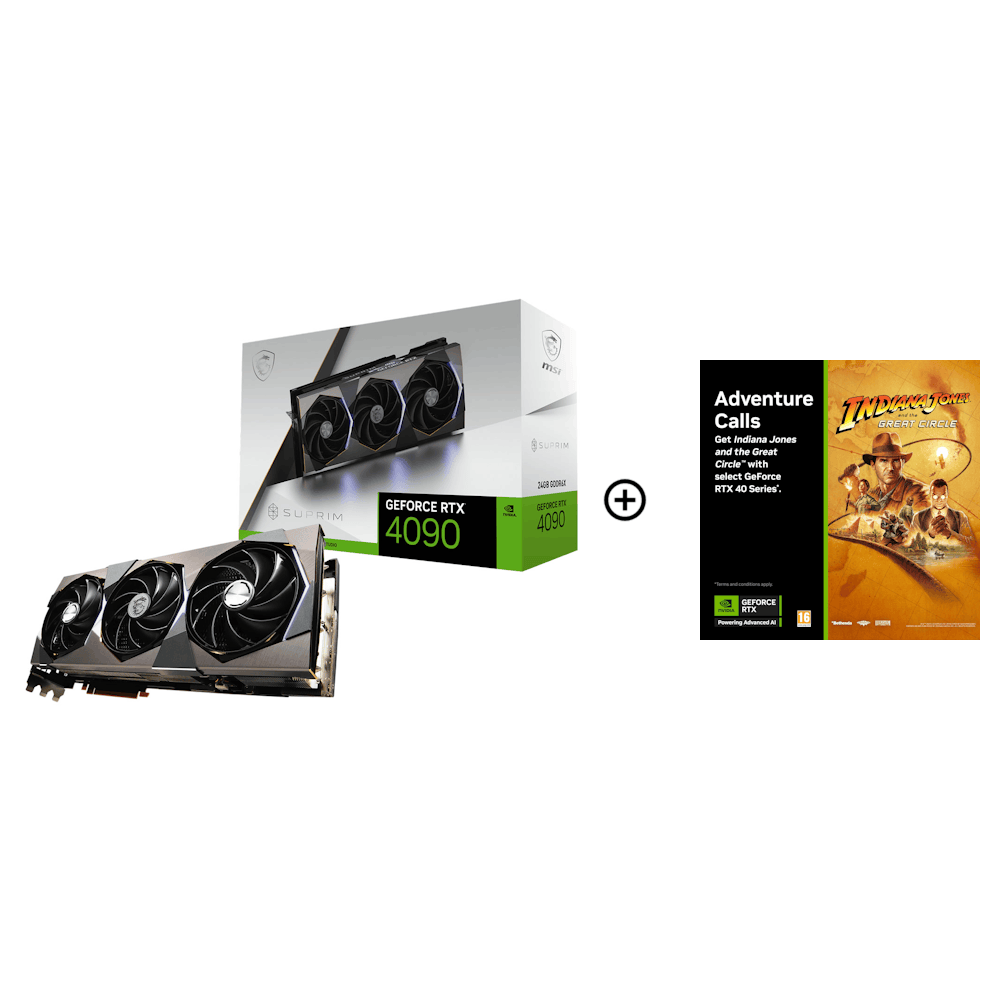 MSI GeForce RTX 4090 SUPRIM X 24GB GDDR6X PCI-Express Graphics Card