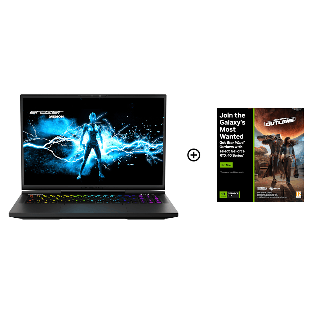 Medion - Medion Erazer Beast X40 NVIDIA RTX 4080, 32GB, 17.3" 240Hz QHD+, Intel i9-13900HX Gaming Laptop