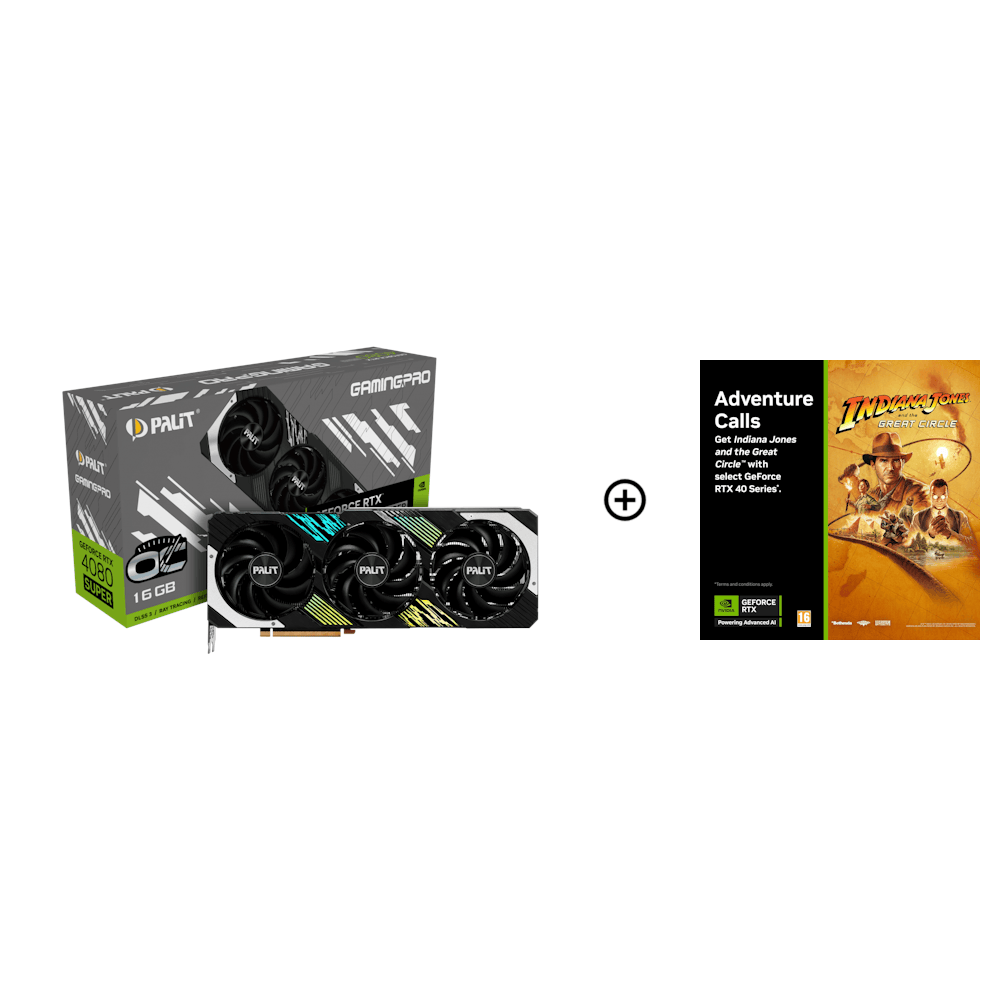 Palit GeForce RTX 4080 SUPER GamingPro OC 16GB GDDR6X PCI-Express Graphics Card