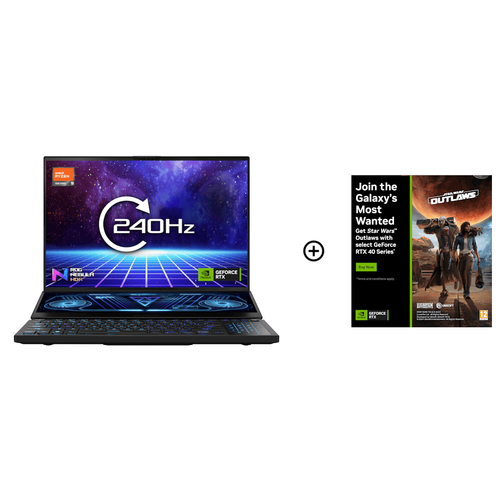 ASUS Zephyrus Duo NVIDIA RTX 4090, 32GB, 16.0" WQXGA 240Hz, AMD Ryzen R9-7945HX Laptop