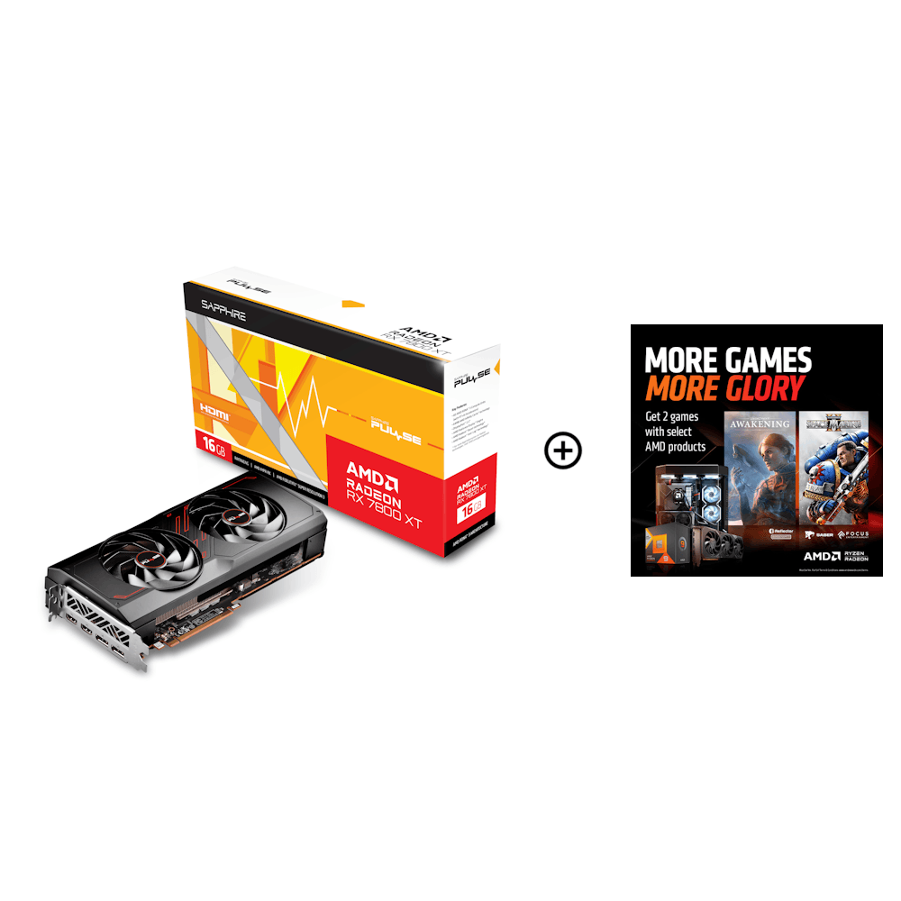 SAPPHIRE PULSE AMD Radeon™ RX 7800 XT Gaming Graphics Card with 16GB GDDR6, AMD RDNA™ 3 architecture