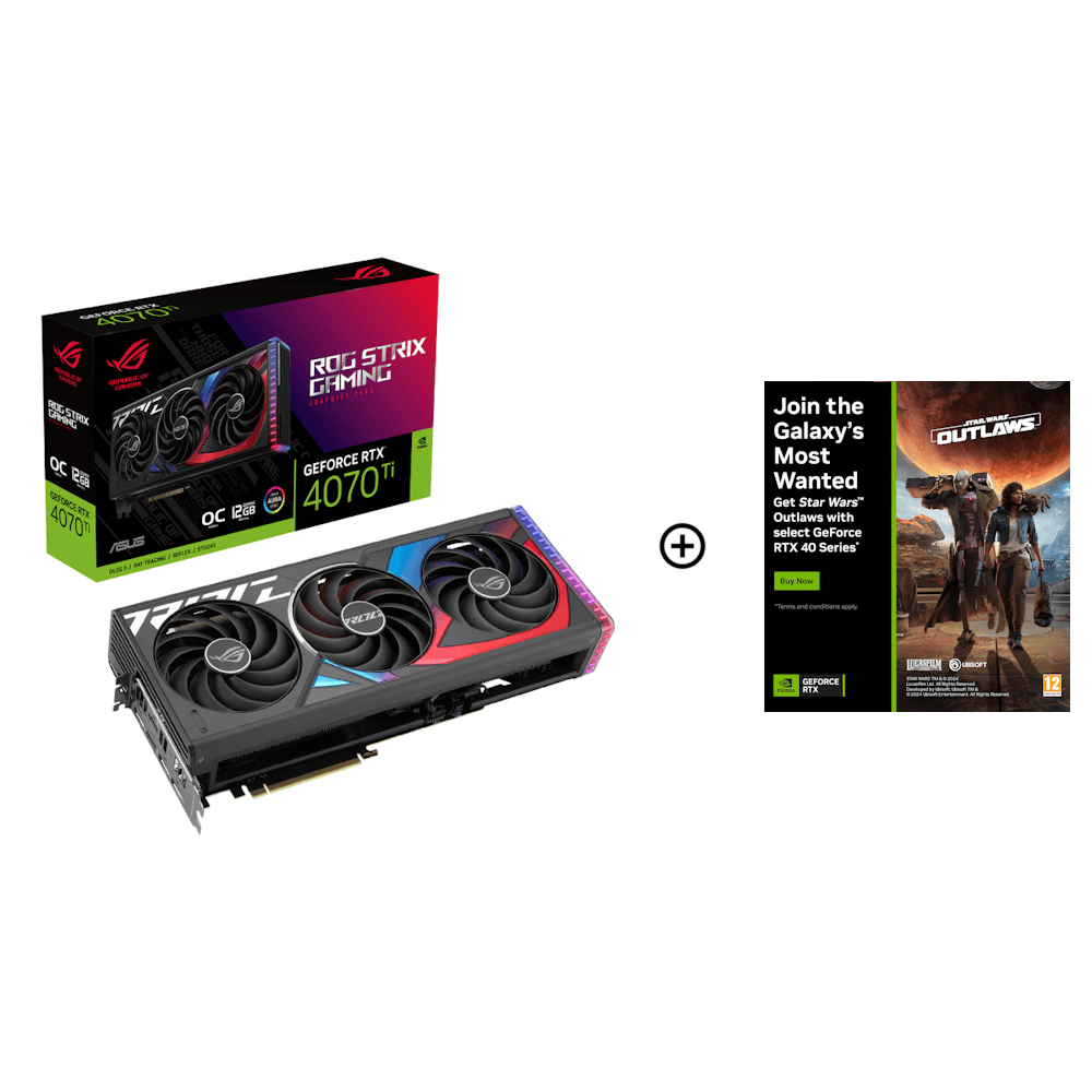 Asus GeForce RTX 4070Ti ROG Strix Gaming OC 12GB GDDR6X PCI-Express Graphics Card