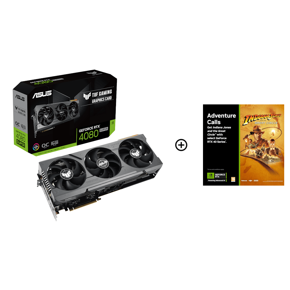 Asus GeForce RTX 4080 SUPER TUF OC 16GB GDDR6X PCI-Express Graphics Card