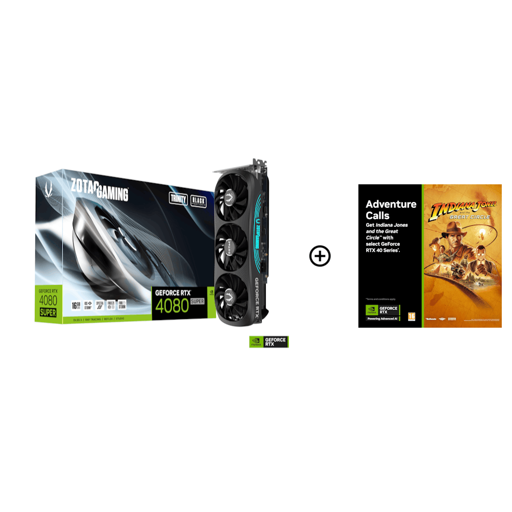 Zotac GeForce RTX 4080 Super Trinity Black 16Gb Graphics Card