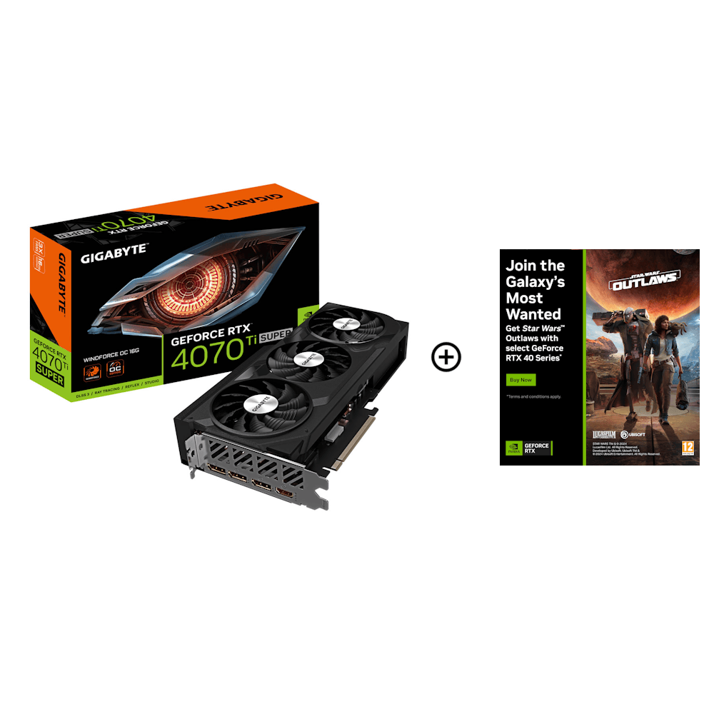 Gigabyte GeForce RTX 4070 Ti SUPER WindForce OC 16GB GDDR6X PCI-Express Graphics