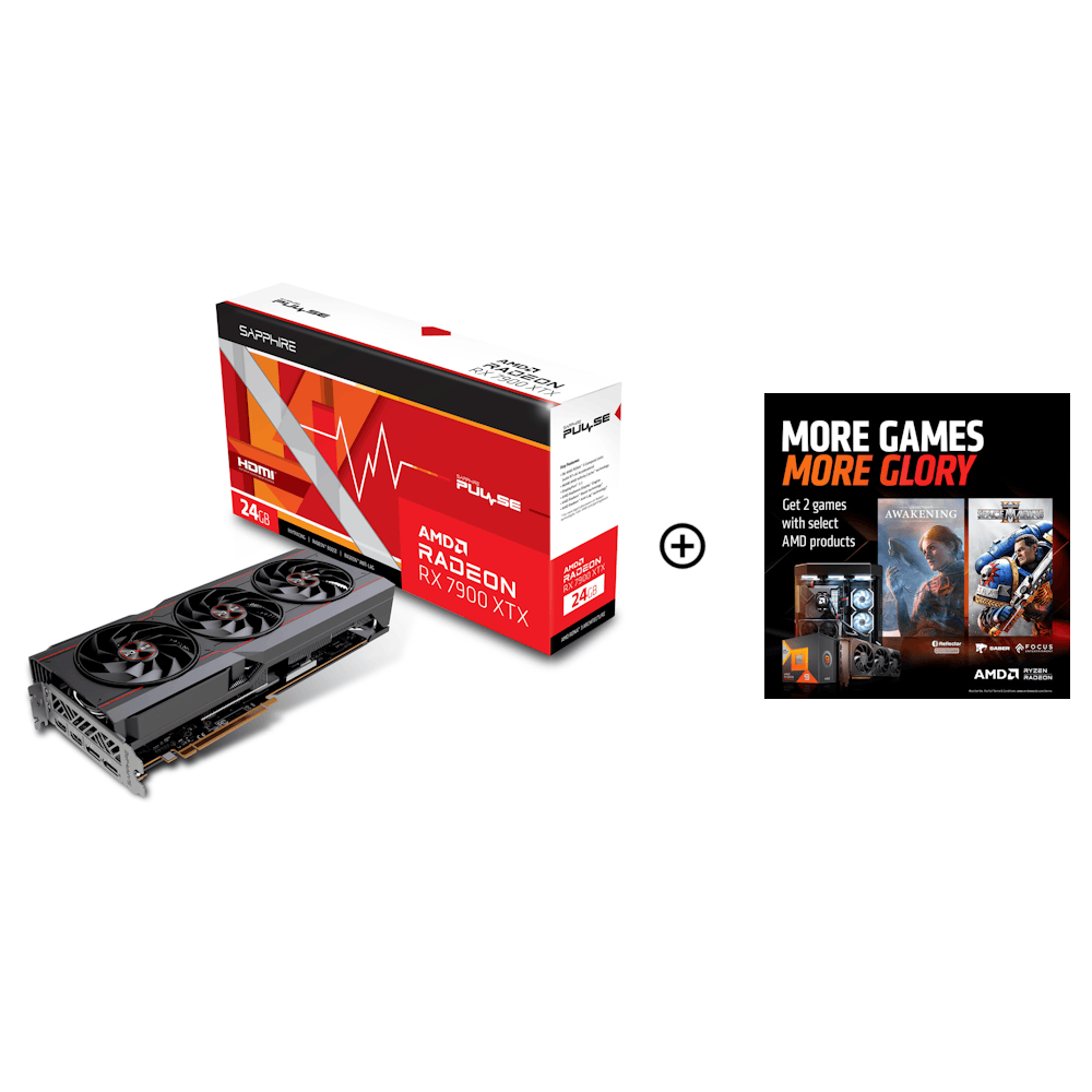 Sapphire Radeon RX 7900 XTX Pulse 24GB GDDR6 PCI-Express Graphics Card