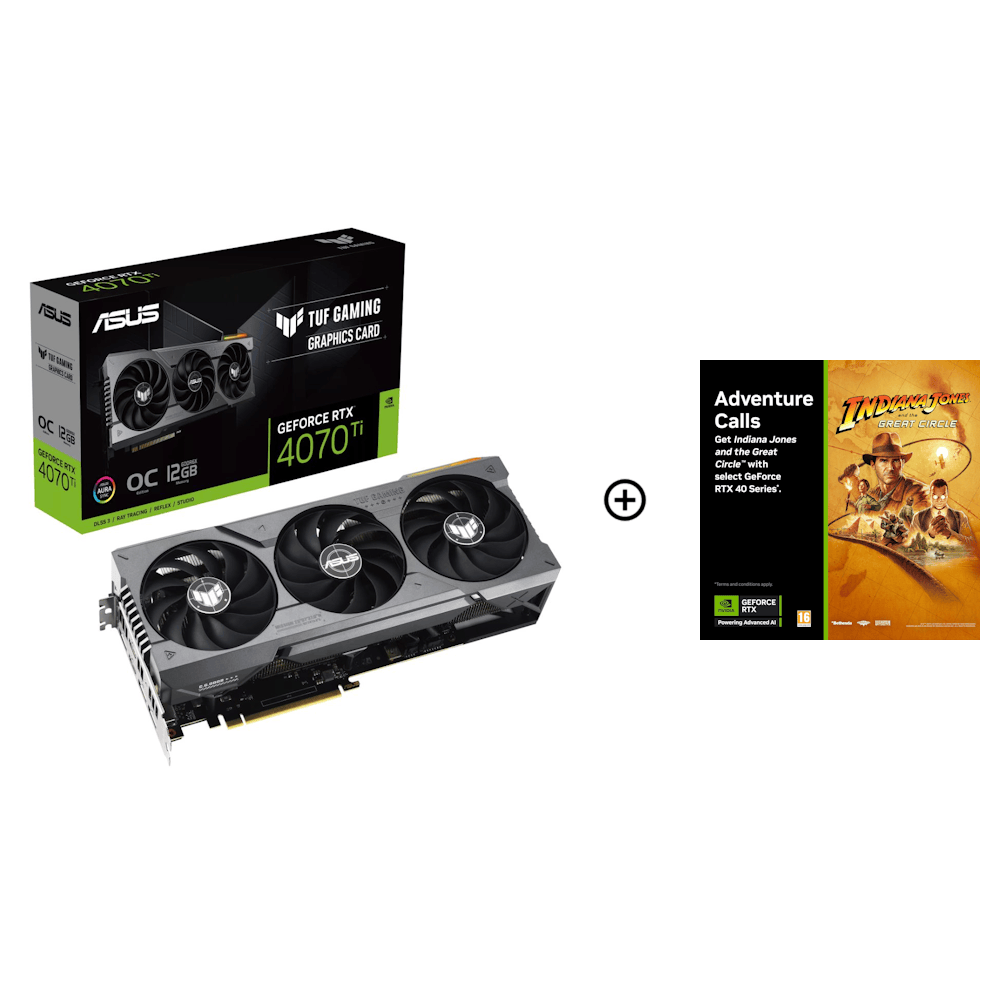 Asus GeForce RTX 4070Ti TUF Gaming OC 12GB GDDR6X PCI-Express Graphics Card