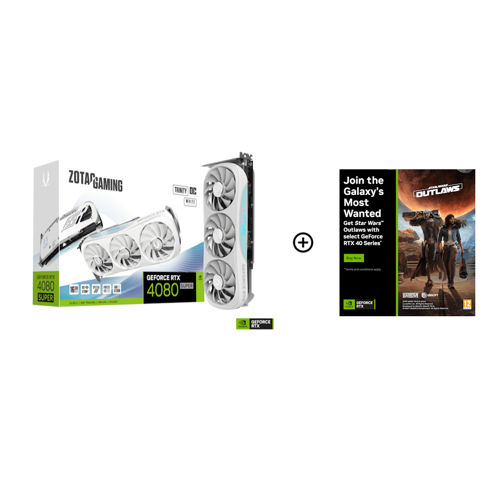 Zotac GeForce RTX 4080 Super Trinity OC White 16Gb Graphics Card