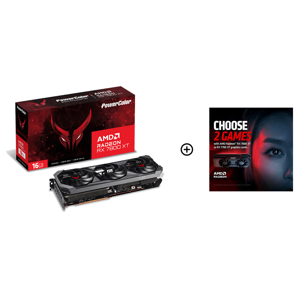 PowerColor AMD Radeon RX 7800 XT Devil 16GB GDDR6 PCI-Express Graphics Card