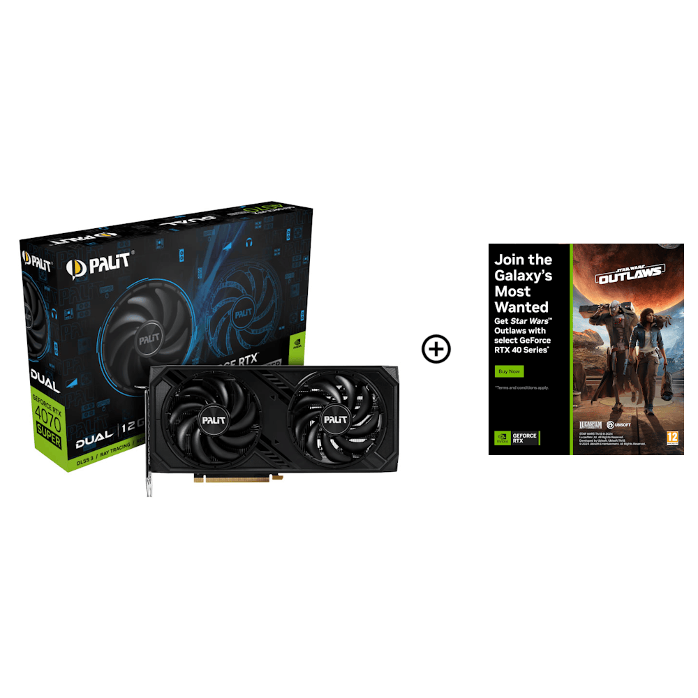 Palit GeForce RTX 4070 SUPER Dual 12GB GDDR6X PCI-Express Graphics Card