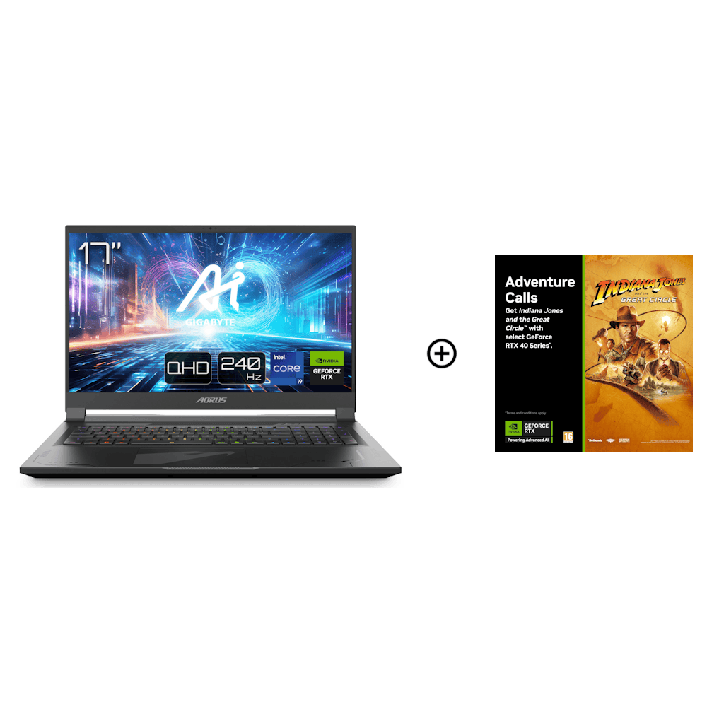 Gigabyte AORUS 17X NVIDIA RTX 4090 32GB 17.3 QHD 240Hz Intel i9-14900HX Gaming Laptop