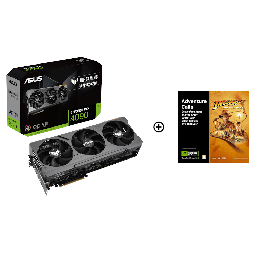 Asus GeForce RTX 4090 TUF OC 24GB GDDR6X PCI-Express Graphics Card