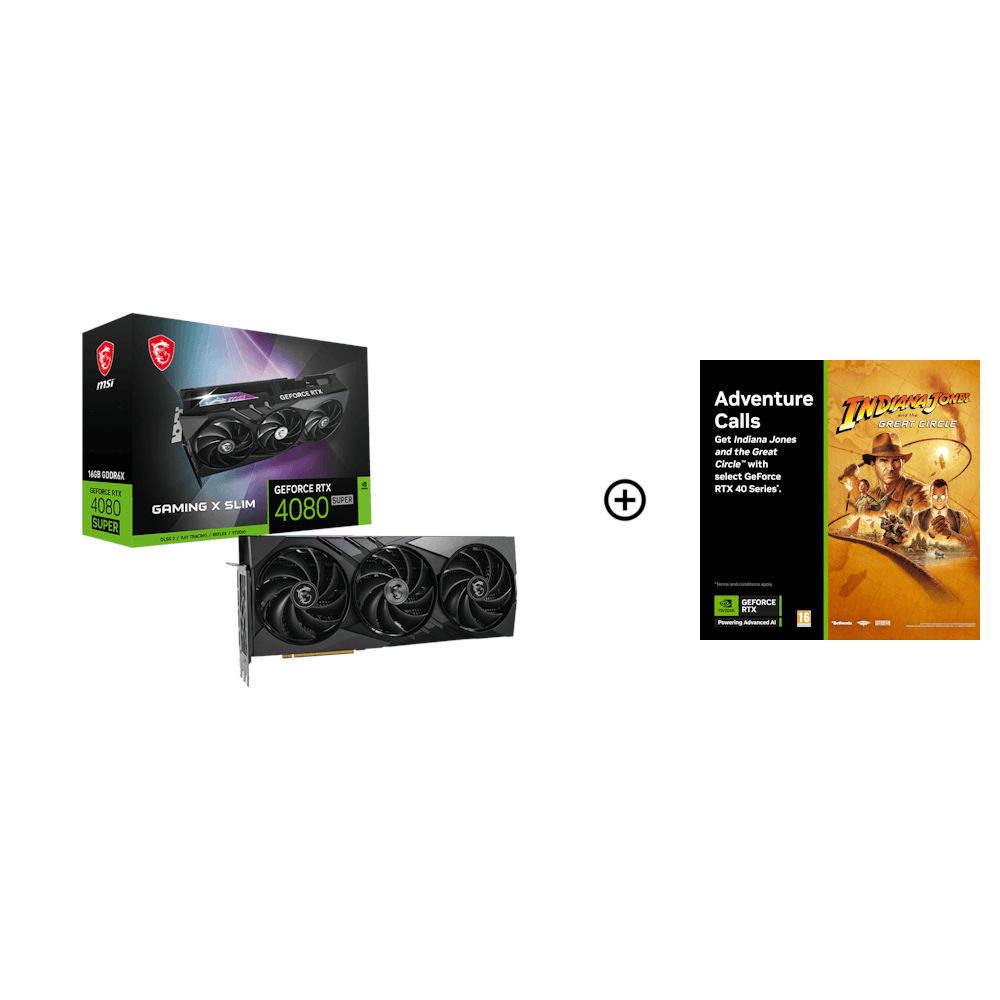 MSI GeForce RTX 4080 SUPER Gaming X Slim 16GB GDDR6X PCI-Express Graphics