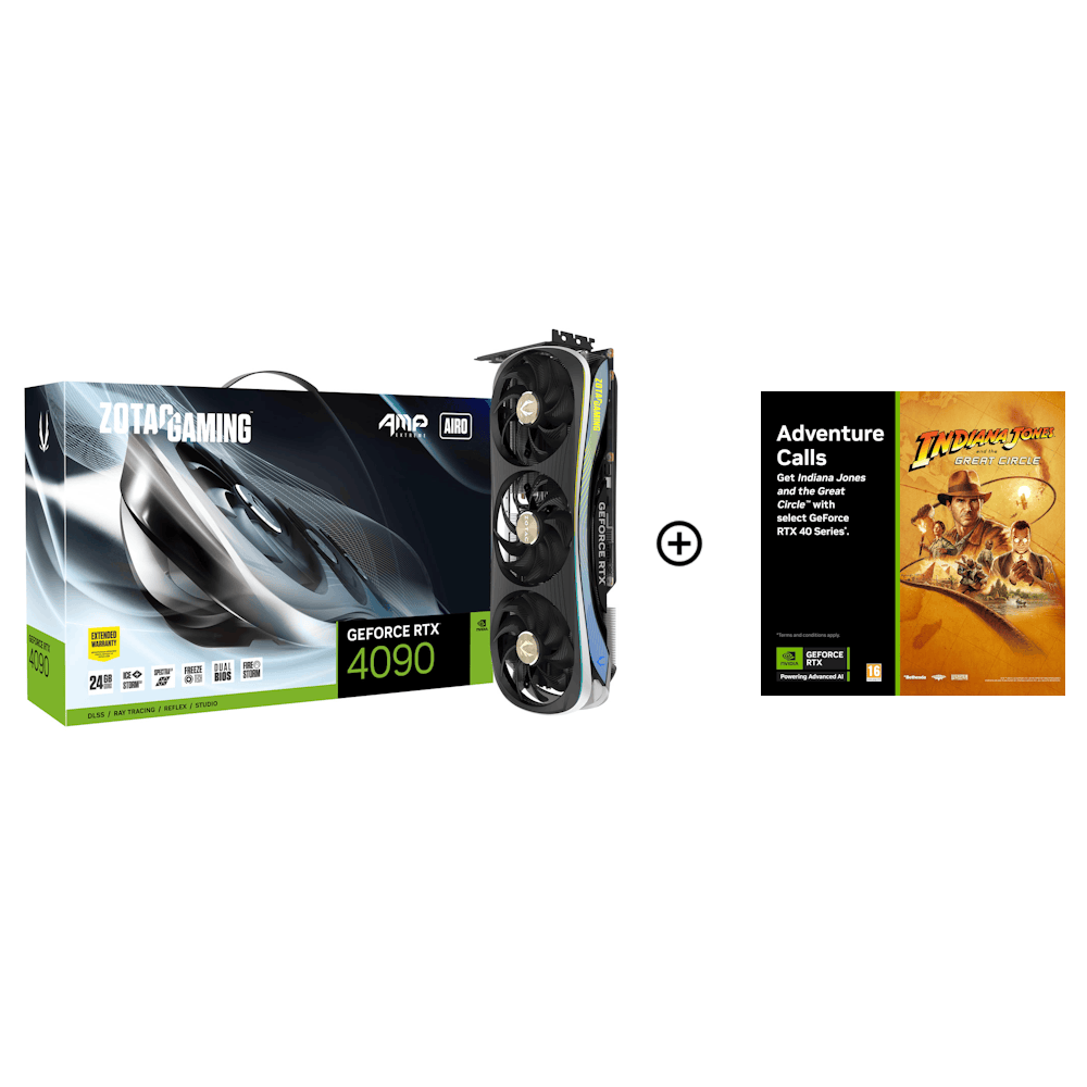 Zotac - Zotac GeForce RTX 4090 Trinity AMP Extreme AIRO 24GB GDDR6X PCI-Express Graphics Card