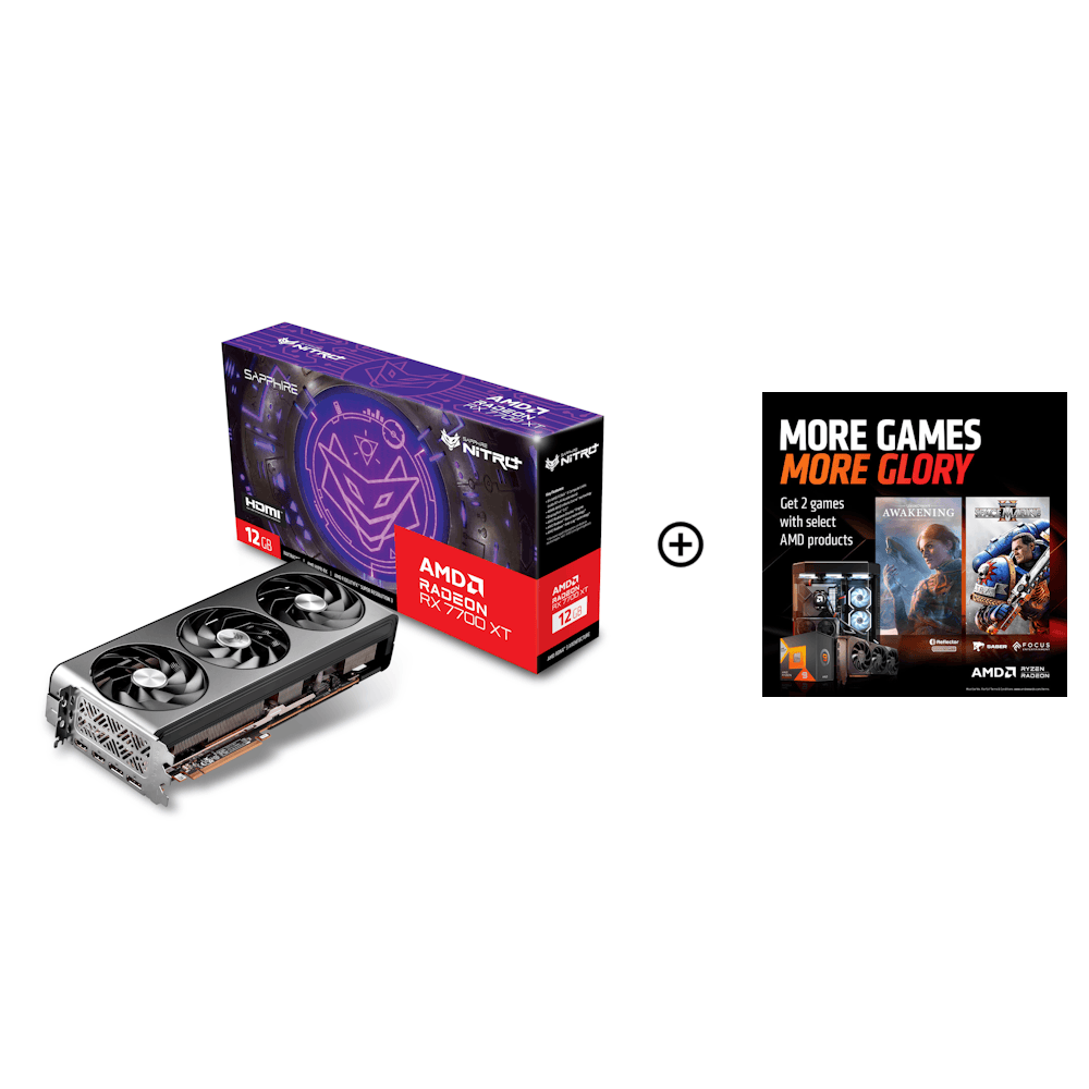 Sapphire - SAPPHIRE NITRO+ AMD Radeon™ RX 7700 XT Gaming Graphics Card with 12GB GDDR6, AMD RDNA™ 3 architecture